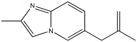 2-Methyl-6-(2-methylenepropyl)imidazo[1,2-a]pyridine,,结构式