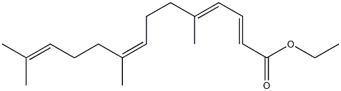 (2E,4E,8Z)-5,9,13-Trimethyl-2,4,8,12-tetradecatetraenoic acid ethyl ester 结构式