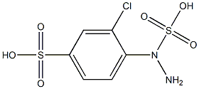 3-Chloro-4-(2-sulfohydrazino)benzenesulfonic acid,,结构式