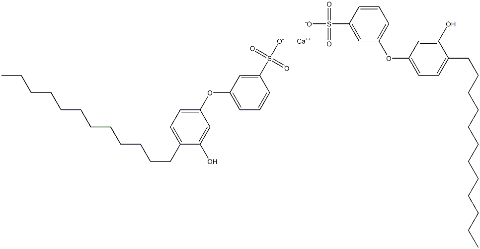 ビス(3'-ヒドロキシ-4-ドデシル[オキシビスベンゼン]-3-スルホン酸)カルシウム 化学構造式