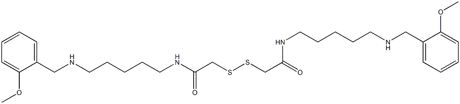 N,N'-Bis[5-[(2-methoxybenzyl)amino]pentyl][2,2'-dithiobis(ethanamine)],,结构式