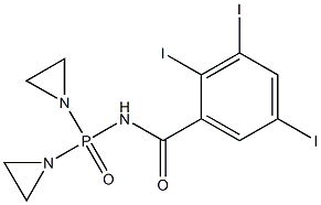 N-[Bis(1-aziridinyl)phosphinyl]-2,3,5-triiodobenzamide Structure