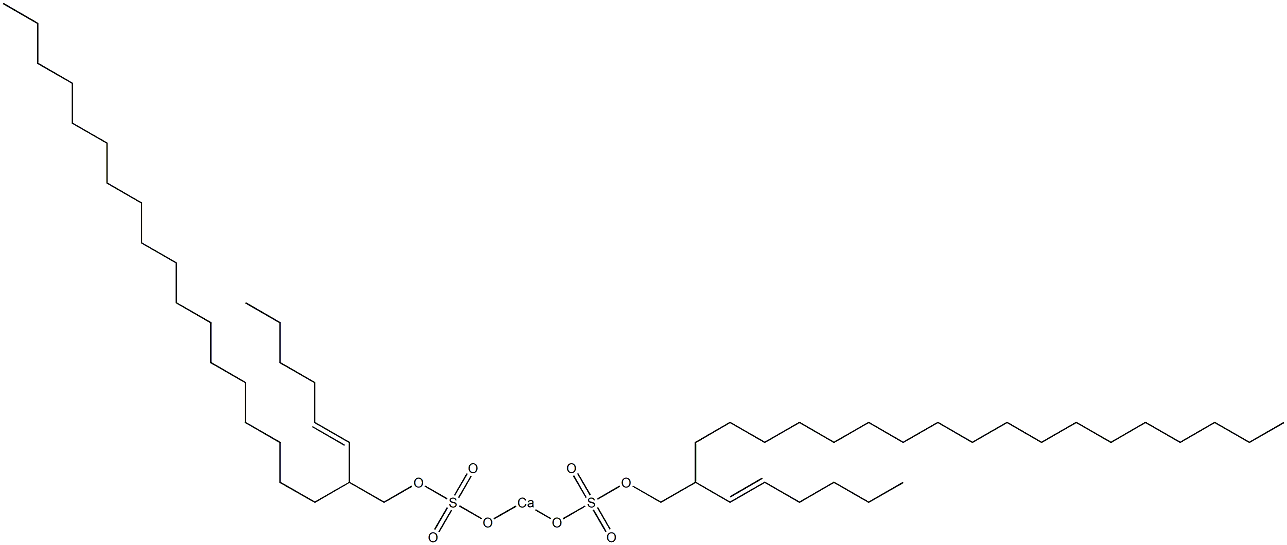 ビス[2-(1-ヘキセニル)イコシルオキシスルホニルオキシ]カルシウム 化学構造式