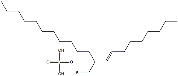 Sulfuric acid 2-(1-nonenyl)tridecyl=potassium ester salt Structure