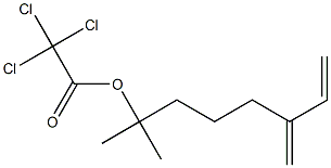 Trichloroacetic acid 1,1-dimethyl-5-methylene-6-heptenyl ester,,结构式