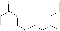 Propionic acid 3,5-dimethyl-5,7-octadienyl ester Structure