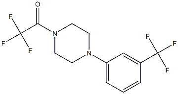 4-(3-Trifluoromethylphenyl)-1-(trifluoroacetyl)piperazine 结构式