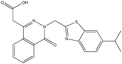 3-[(6-Isopropyl-2-benzothiazolyl)methyl]-3,4-dihydro-4-oxophthalazine-1-acetic acid Structure