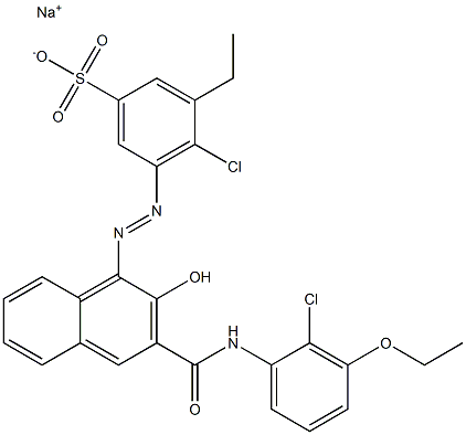  4-Chloro-3-ethyl-5-[[3-[[(2-chloro-3-ethoxyphenyl)amino]carbonyl]-2-hydroxy-1-naphtyl]azo]benzenesulfonic acid sodium salt