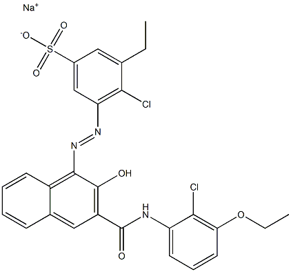 4-Chloro-3-ethyl-5-[[3-[[(2-chloro-3-ethoxyphenyl)amino]carbonyl]-2-hydroxy-1-naphtyl]azo]benzenesulfonic acid sodium salt