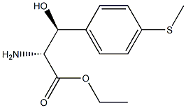 (2R,3S)-3-[4-(メチルチオ)フェニル]-3-ヒドロキシ-2-アミノプロパン酸エチル 化学構造式