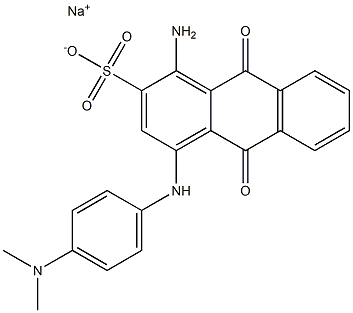 1-Amino-9,10-dihydro-4-[p-(dimethylamino)anilino]-9,10-dioxoanthracene-2-sulfonic acid sodium salt Structure