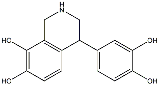 4-(3,4-Dihydroxyphenyl)-1,2,3,4-tetrahydroisoquinoline-7,8-diol,,结构式