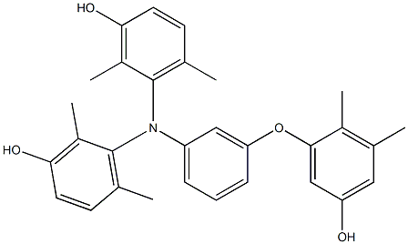 N,N-Bis(3-hydroxy-2,6-dimethylphenyl)-3-(5-hydroxy-2,3-dimethylphenoxy)benzenamine Structure