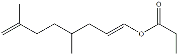 Propionic acid 4,7-dimethyl-1,7-octadienyl ester 结构式