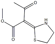 2-[(Z)-2-Oxo-1-methoxycarbonylpropylidene]thiazolidine 结构式