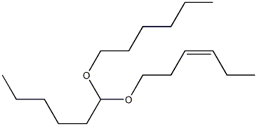 ヘキサナール[(Z)-3-ヘキセニル](ヘキシル)アセタール 化学構造式