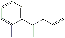2-Methyl-1-(1-methylene-3-butenyl)benzene,,结构式