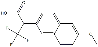 3,3,3-Trifluoro-2-(6-methoxy-2-naphtyl)propanoic acid,,结构式