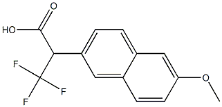 3,3,3-Trifluoro-2-(6-methoxy-2-naphtyl)propanoic acid Structure