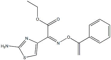 (2-Amino-4-thiazolyl)[(Z)-[(1-phenylvinyl)oxy]imino]acetic acid ethyl ester Structure