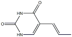 5-[(E)-1-プロペニル]ウラシル 化学構造式