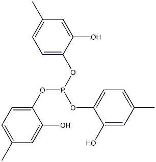 Phosphorous acid tri(2-hydroxy-4-methylphenyl) ester Structure