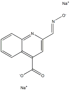 2-(Hydroxyiminomethyl)quinoline-4-carboxylic acid sodium salt Structure