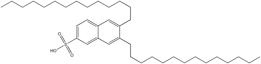 6,7-Ditetradecyl-2-naphthalenesulfonic acid,,结构式