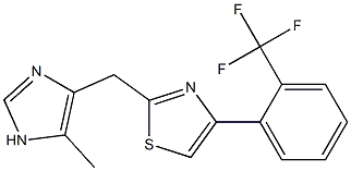 4-(2-Trifluoromethylphenyl)-2-(5-methyl-1H-imidazol-4-ylmethyl)thiazole 结构式