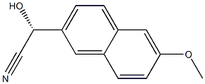 (2R)-2-Hydroxy-2-(6-methoxy-2-naphtyl)acetonitrile,,结构式