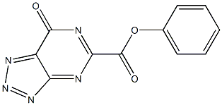 7-Oxo-7H-1,2,3-triazolo[4,5-d]pyrimidine-5-carboxylic acid phenyl ester Struktur