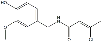 N-Vanillyl-3-chloro-2-butenamide,,结构式