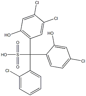 (2-Chlorophenyl)(4-chloro-2-hydroxyphenyl)(3,4-dichloro-6-hydroxyphenyl)methanesulfonic acid,,结构式