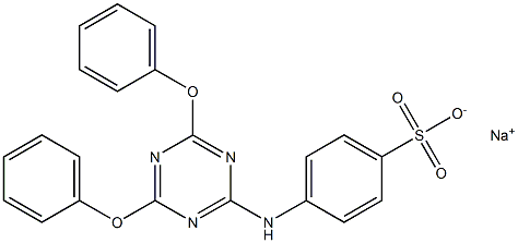 4-[(2,4-Diphenoxy-1,3,5-triazin-6-yl)amino]benzenesulfonic acid sodium salt Structure