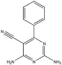 2,4-Diamino-6-phenylpyrimidine-5-carbonitrile Structure