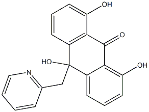 1,8,10-Trihydroxy-10-(2-pyridinylmethyl)anthrone,,结构式