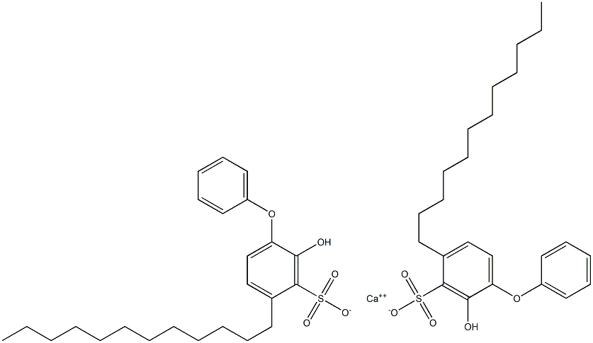 Bis(2-hydroxy-4-dodecyl[oxybisbenzene]-3-sulfonic acid)calcium salt 结构式
