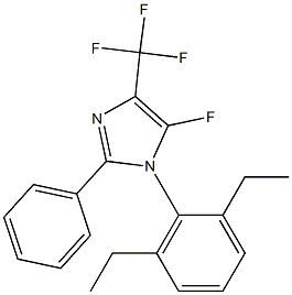2-Phenyl-4-(trifluoromethyl)-5-fluoro-1-(2,6-diethylphenyl)-1H-imidazole Structure