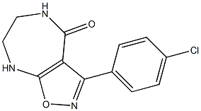 3-(4-Chlorophenyl)-5,6,7,8-tetrahydro-4H-isoxazolo[5,4-e][1,4]diazepin-4-one Struktur