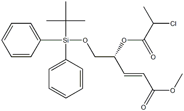 (2E,4R)-4-(2-Chloropropanoyloxy)-5-(tert-butyldiphenylsilyloxy)-2-pentenoic acid methyl ester Struktur