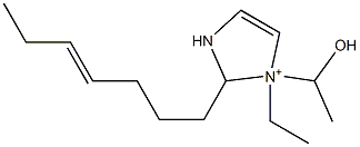 1-Ethyl-2-(4-heptenyl)-1-(1-hydroxyethyl)-4-imidazoline-1-ium 结构式