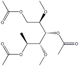 1-O,3-O,5-O-Triacetyl-2-O,4-O-dimethyl-6-deoxy-L-galactitol 结构式