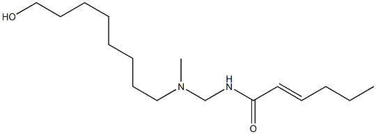 N-[[N-(8-Hydroxyoctyl)-N-methylamino]methyl]-2-hexenamide Structure