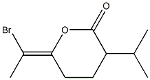 (6Z)-6-(1-Bromoethylidene)-3-isopropyltetrahydro-2H-pyran-2-one Structure