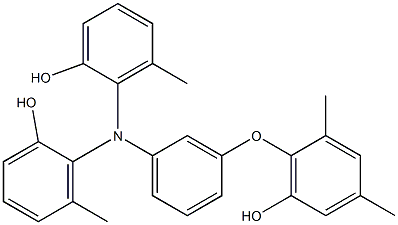 N,N-Bis(2-hydroxy-6-methylphenyl)-3-(6-hydroxy-2,4-dimethylphenoxy)benzenamine Structure