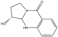 (3R)-1,2,3,3a-テトラヒドロ-3-ヒドロキシピロロ[2,1-b]キナゾリン-9(4H)-オン 化学構造式