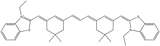 3-Ethyl-2-[[3-[3-[3-[[3-ethylbenzothiazole-2(3H)-ylidene]methyl]-5,5-dimethyl-2-cyclohexene-1-ylidene]-1-propenyl]-5,5-dimethyl-2-cyclohexene-1-ylidene]methyl]benzothiazole-3-ium