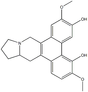 3,7-Dimethoxy-4,6-dihydroxy-9,11,12,13,13a,14-hexahydrodibenzo[f,h]pyrrolo[1,2-b]isoquinoline Struktur
