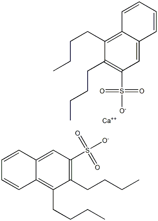 Bis(3,4-dibutyl-2-naphthalenesulfonic acid)calcium salt Structure